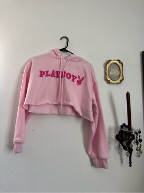 Playboy Dolls Kill pink Cropped Hoodie Jacket